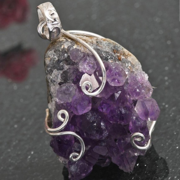 Jewelry - Amethyst Geode Pendant in Sterling Silver